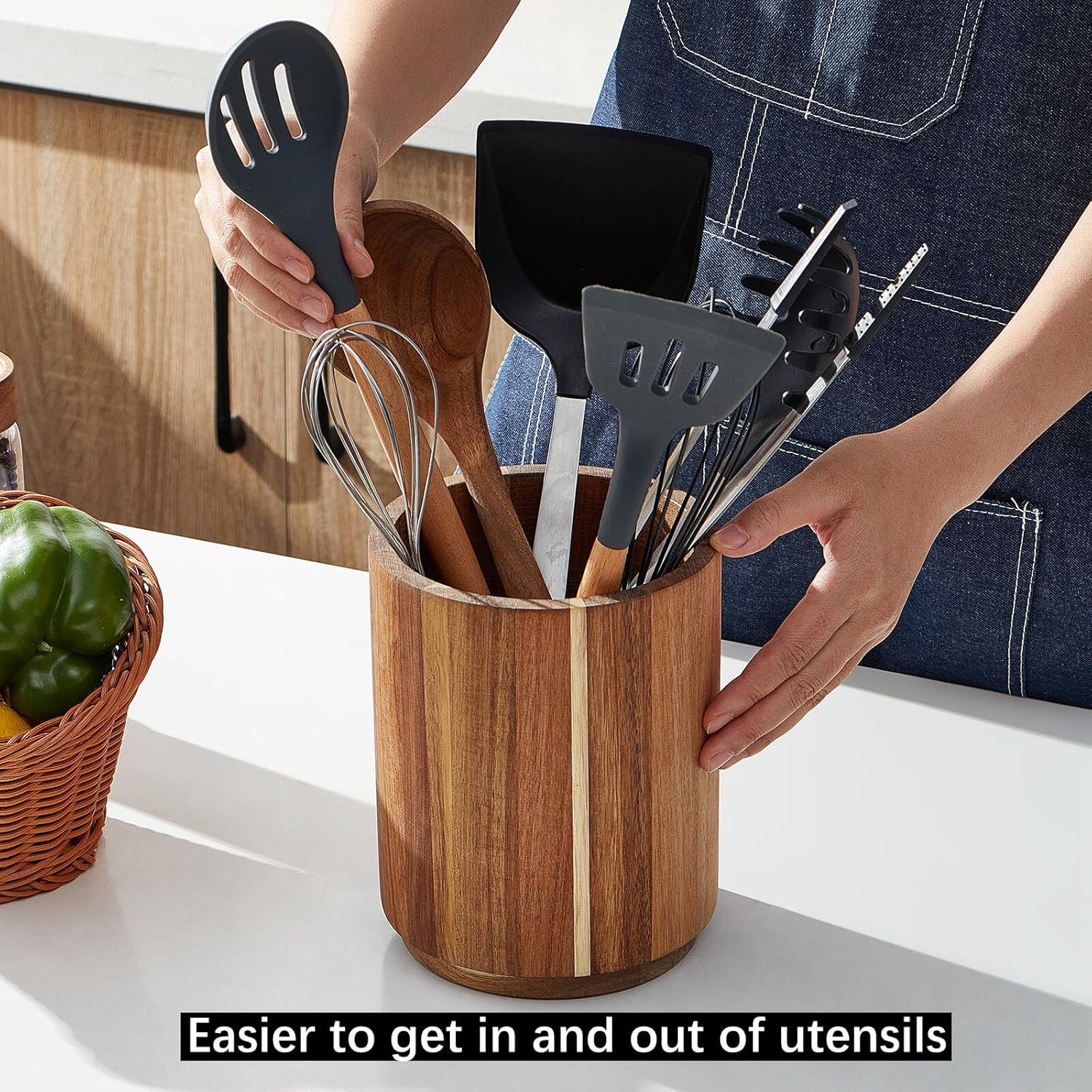 Wood Utensil Holder - Image 4
