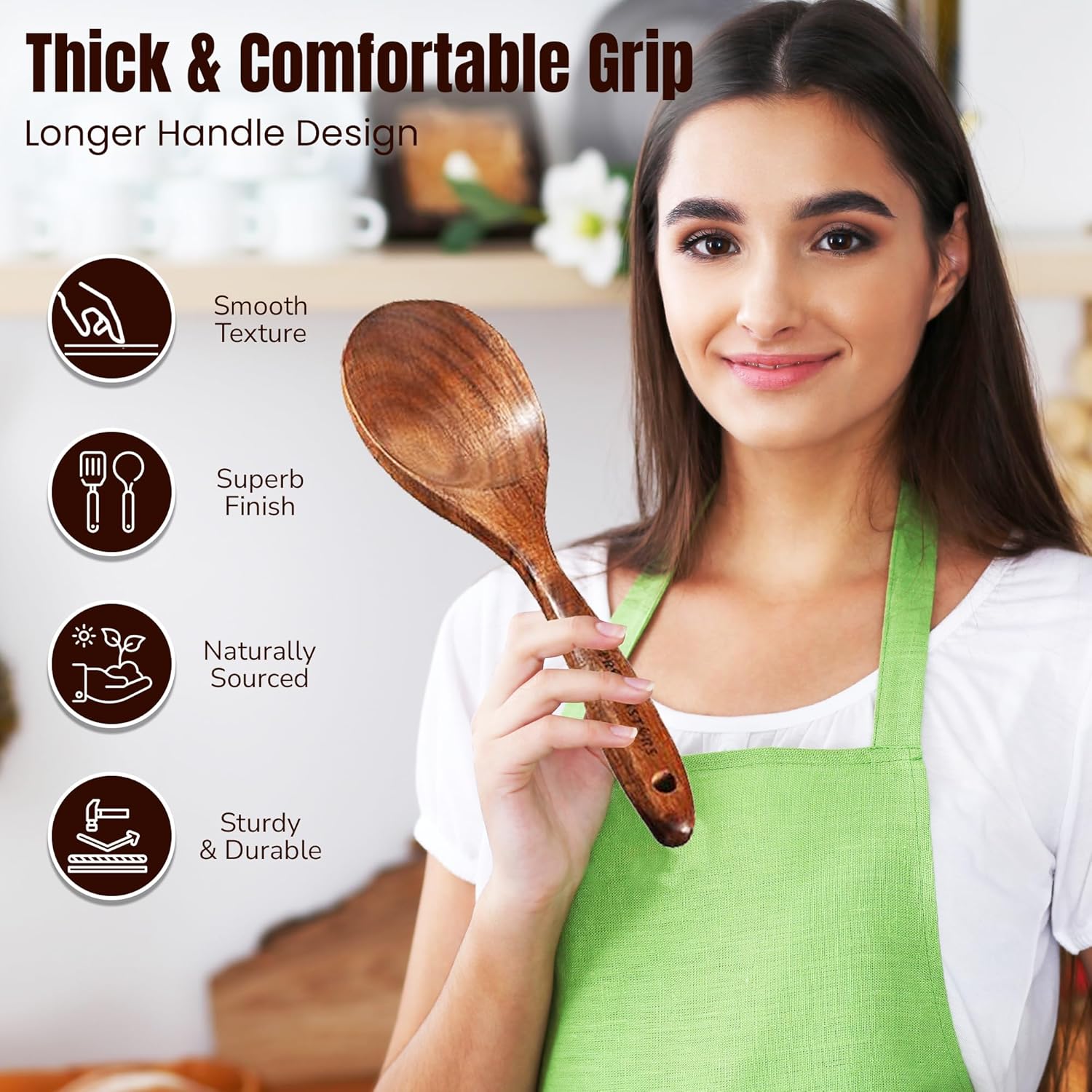 7 Pcs Wooden Utensil Set - Image 4