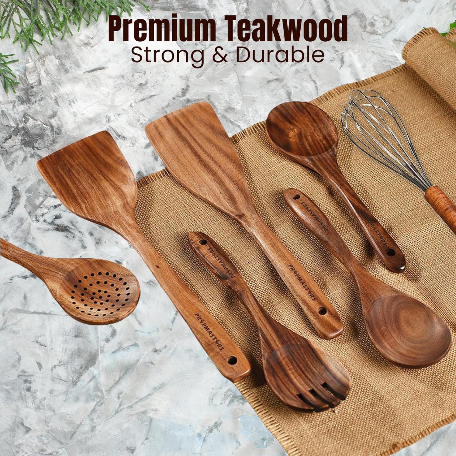 7 Pcs Wooden Utensil Set - Image 3